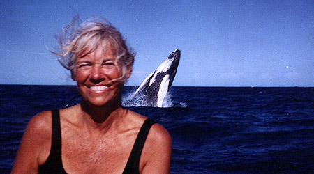 Joan and the incredible leaping show.  Whales Everywhere!