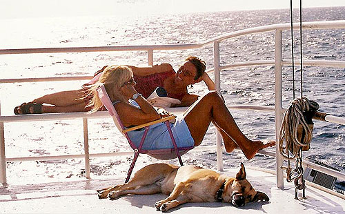 Chris, Joan and Tiki  feeling mellow.