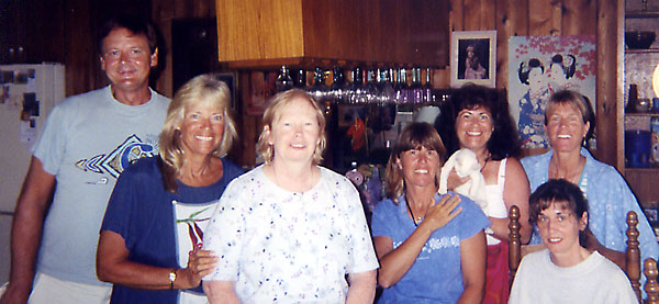 In the kitchen with Jim, Joan, Pat, Anita, kitty, Eileen, Anne and Michelle