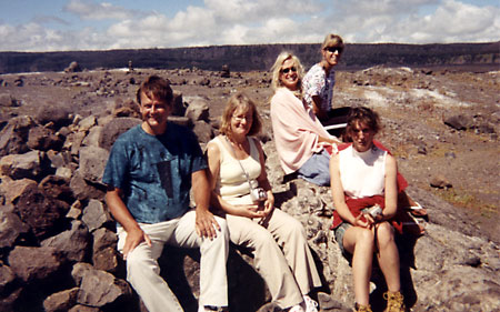 Volcano with group