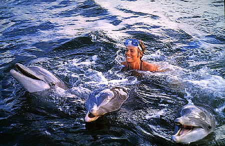 With Dolphins in service in the Florida Keys.