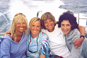 Joan, Lisa, Ankie & Teri after a swim.